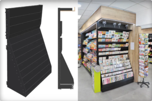 Mural carterie pour bureau de tabac